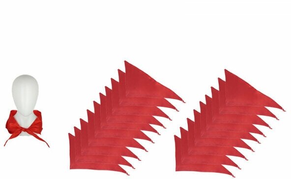 Пионерский галстук сатин "Пионер", 30 х 100 см, цвет красный (Набор 20 шт.)
