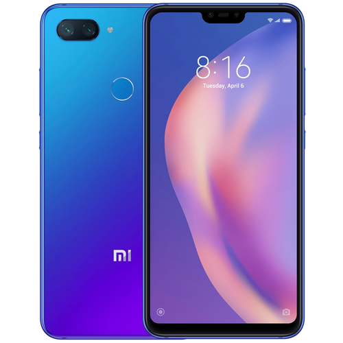 Смартфон Xiaomi Mi 8 Lite 6/128 ГБ Global, Dual nano SIM, блистающий синий смартфон honor magic4 lite 5g 6 128 гб global dual nano sim синий