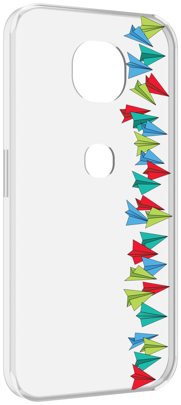 Чехол MyPads самолетики из листочков для Motorola Moto G5S (XT1799-2) задняя-панель-накладка-бампер