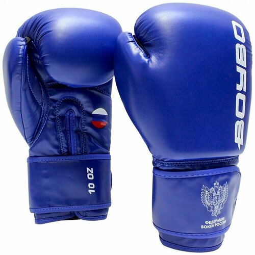 боксерские перчатки из натуральной кожи danata star hunter 10 oz синие Боксерские перчатки Boybo Titan синие, 12 унций