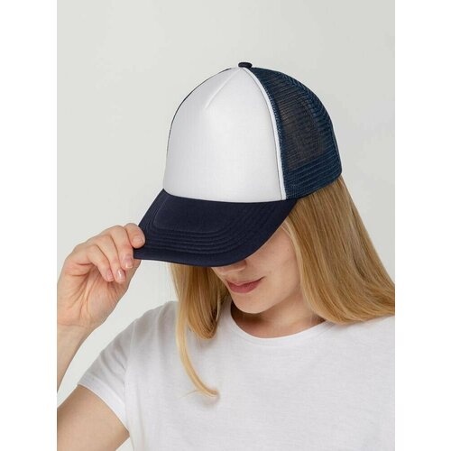 фото Бейсболка molti, размер 56-58, белый, синий