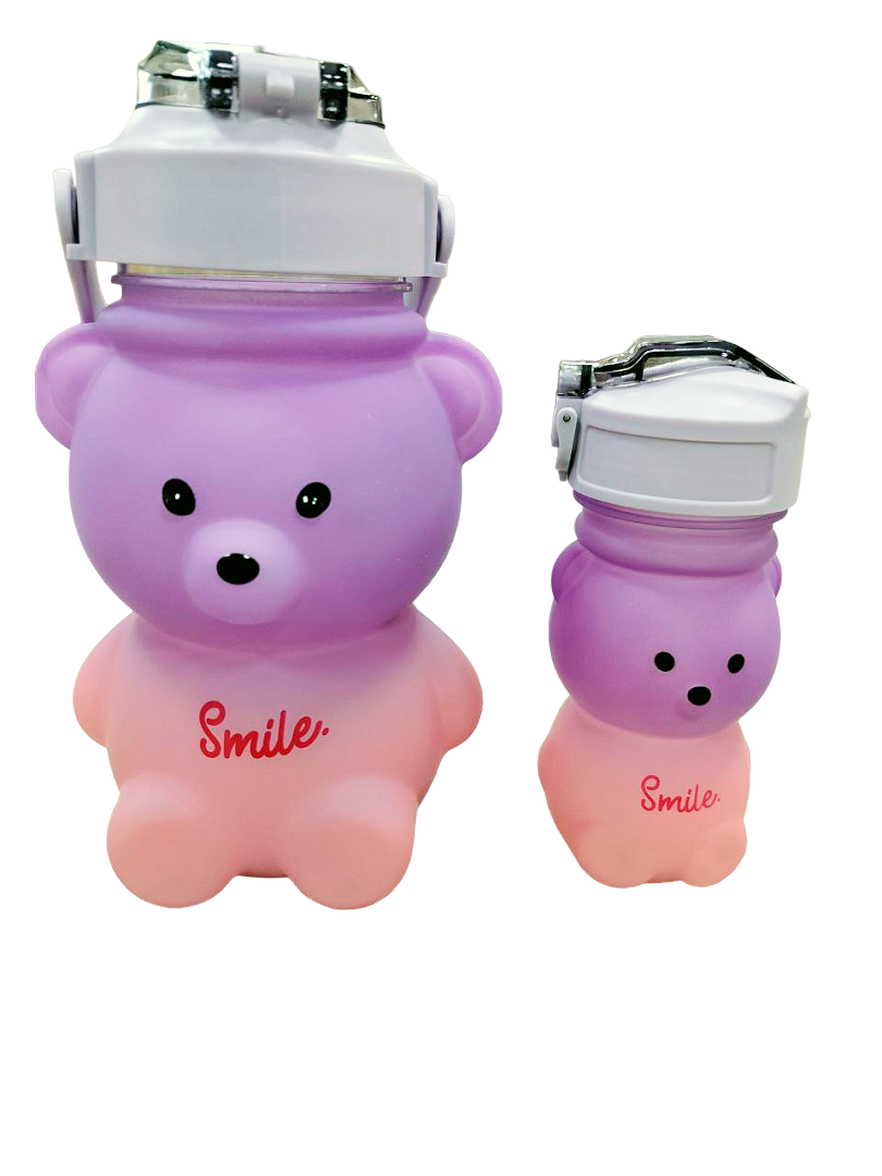 фото Комплект бутылочек для воды мама+ребёнок 2 шт, фиолетово-розовый, 1400 мл+350 мл