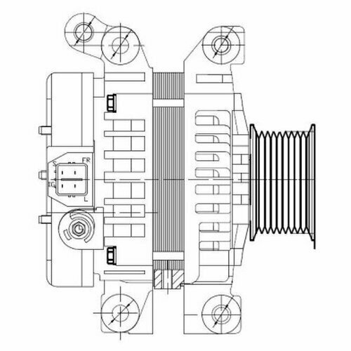 Генератор для автомобилей Toyota Land Cruiser 200 (08-) 4.5D 150A StartVolt - фото №5