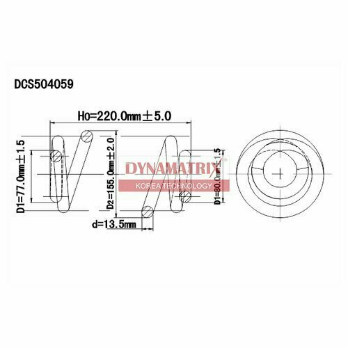 Пружина задней подвески Dynamatrix-Korea DCS504059 для Ford Escort V, VII