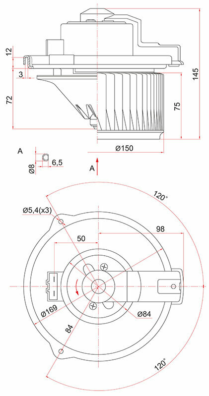 ST8710333081 SAT Мотор отопителя салона TOYOTA CAMRY#CV30/ES300 01-