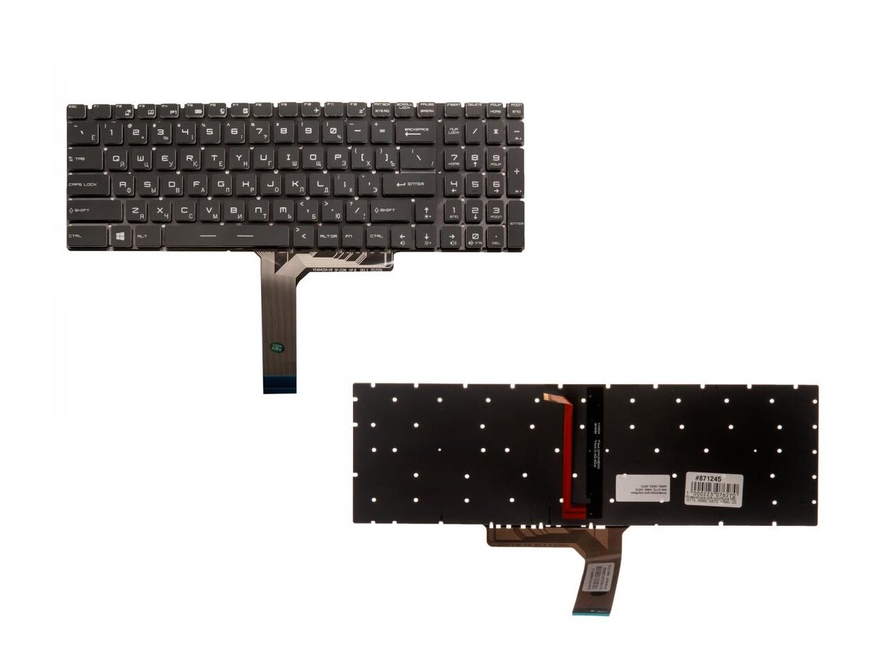 Keyboard / Клавиатура для ноутбука MSI GT72, GS60, GS70, WS60, GE62, GE72, цвет черная, с подсветкой