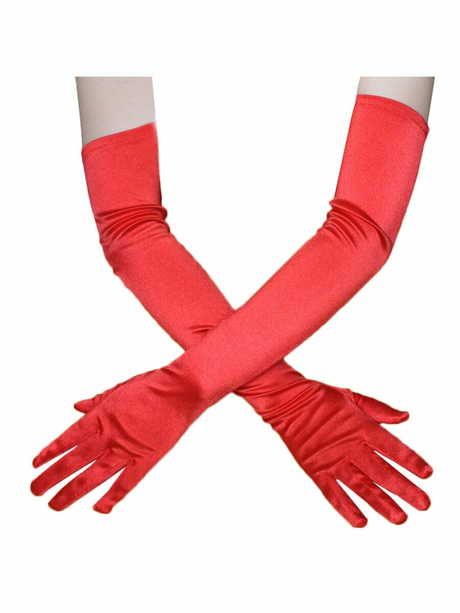 фото Перчатки взрослые МаскаПати красные 53см