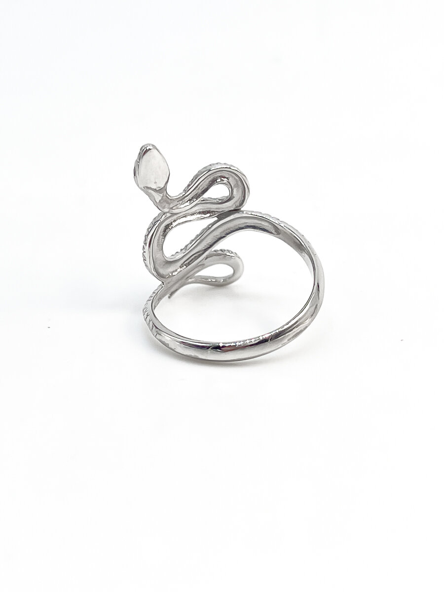 Кольцо Кристалл Мечты Змея, серебро, 925 проба, бриллиант