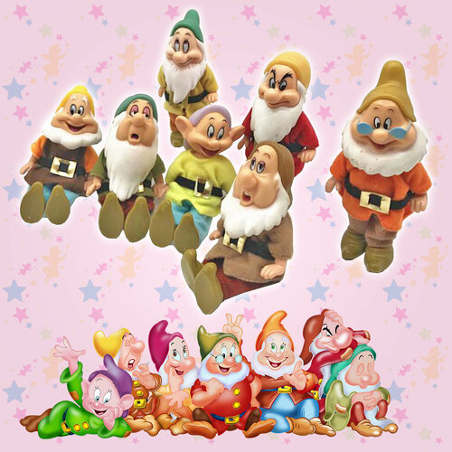 Фигурка Набор фигурок Гномов 7шт высота 11 см мультфильм Белоснежка и семь гномов 2490₽