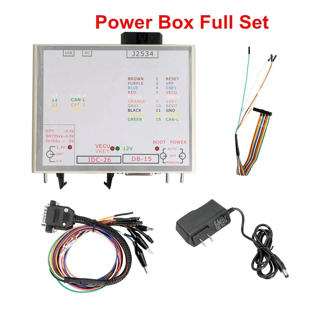 Разъемы JTAG PowerBox Super Practice Works Openport J2534 JTAG Power Box Полные адаптеры работает 3 режима Зеленый светодиод Full Set