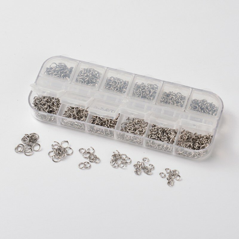 Соединительное колечко, 4-6мм, базовый материал - нержавеющая сталь, без покрытия, набор в коробочке, 1 шт.