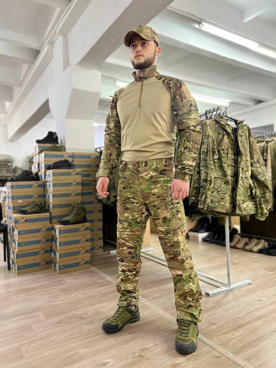Тактический костюм мультикам со вставками/Кордура