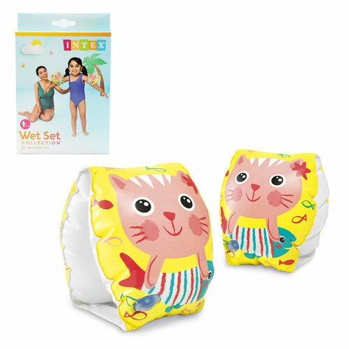 Нарукавники надувные Котик с рыбкой (20х15 см) 1-3 лет Intex 56665EU