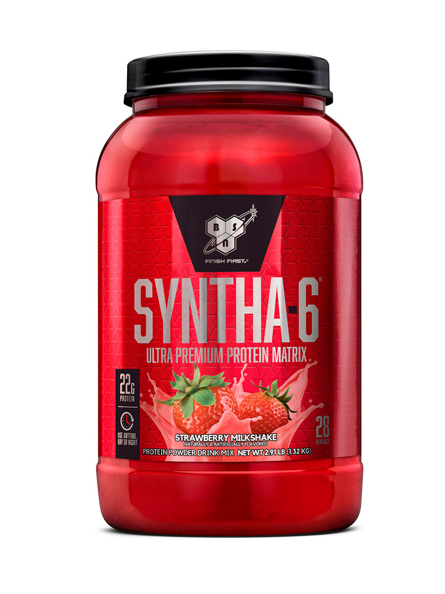 Многокомпонентный протеин BSN Syntha-6 1320 гр Клубничный Молочный Коктейль