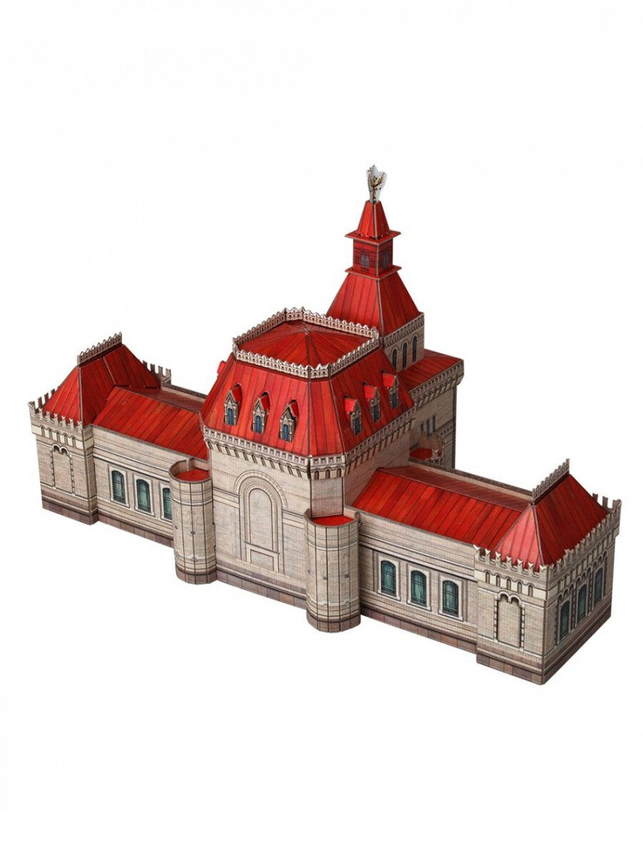 Масштабная сборная модель из картона Умная бумага 3D Мемориальный Музей Суворова