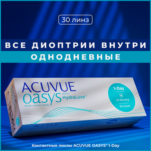 Изображение товара Контактные линзы Acuvue Oasys 1-Day, 30 шт, +4.75, R:8,5, режим ношения: дневной