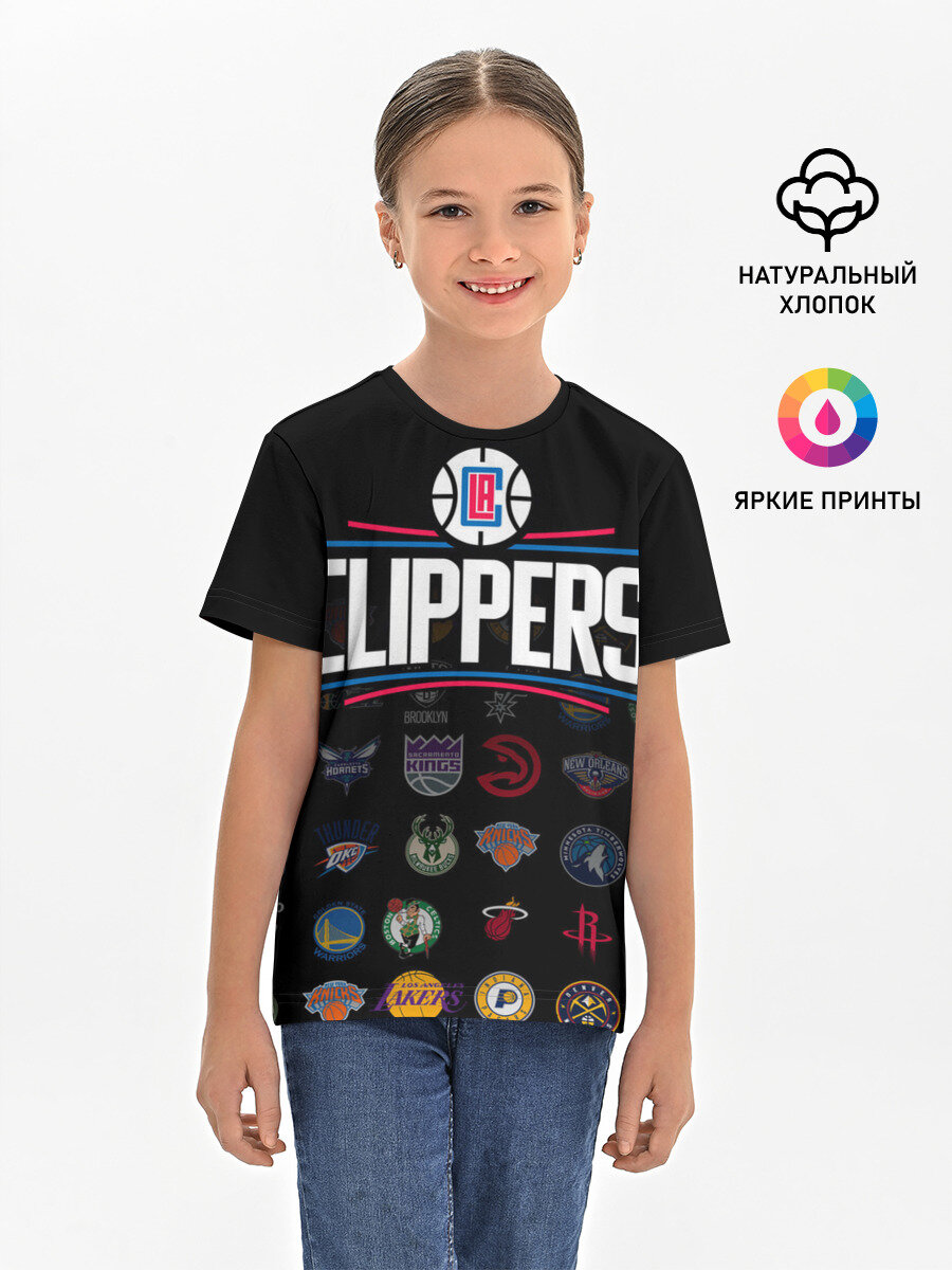 Футболка хлопковая детская Los Angeles Clippers (2)