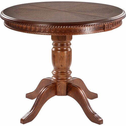 Стол кухонный деревянный раскладной Лорель D90(120)х90 Миланский орех