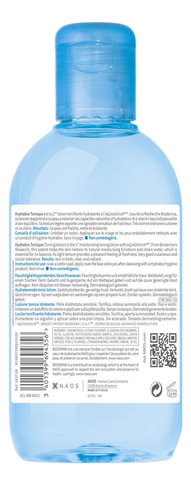 Картинки Увлажняющий лосьон для лица Bioderma Hydrabio Moisturising Toning Lotion 250мл