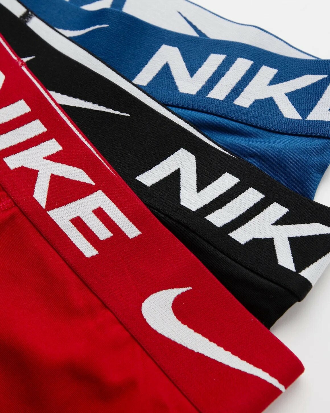 Трусы NIKE, комплект из 3 шт., размер S, черный, белый, красный, синий — фото 1