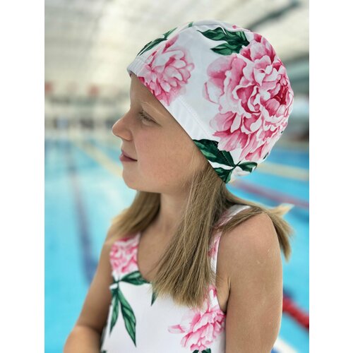 Шапочка детская для девочки, для бассейна и плавания от бренда CAPITANIA