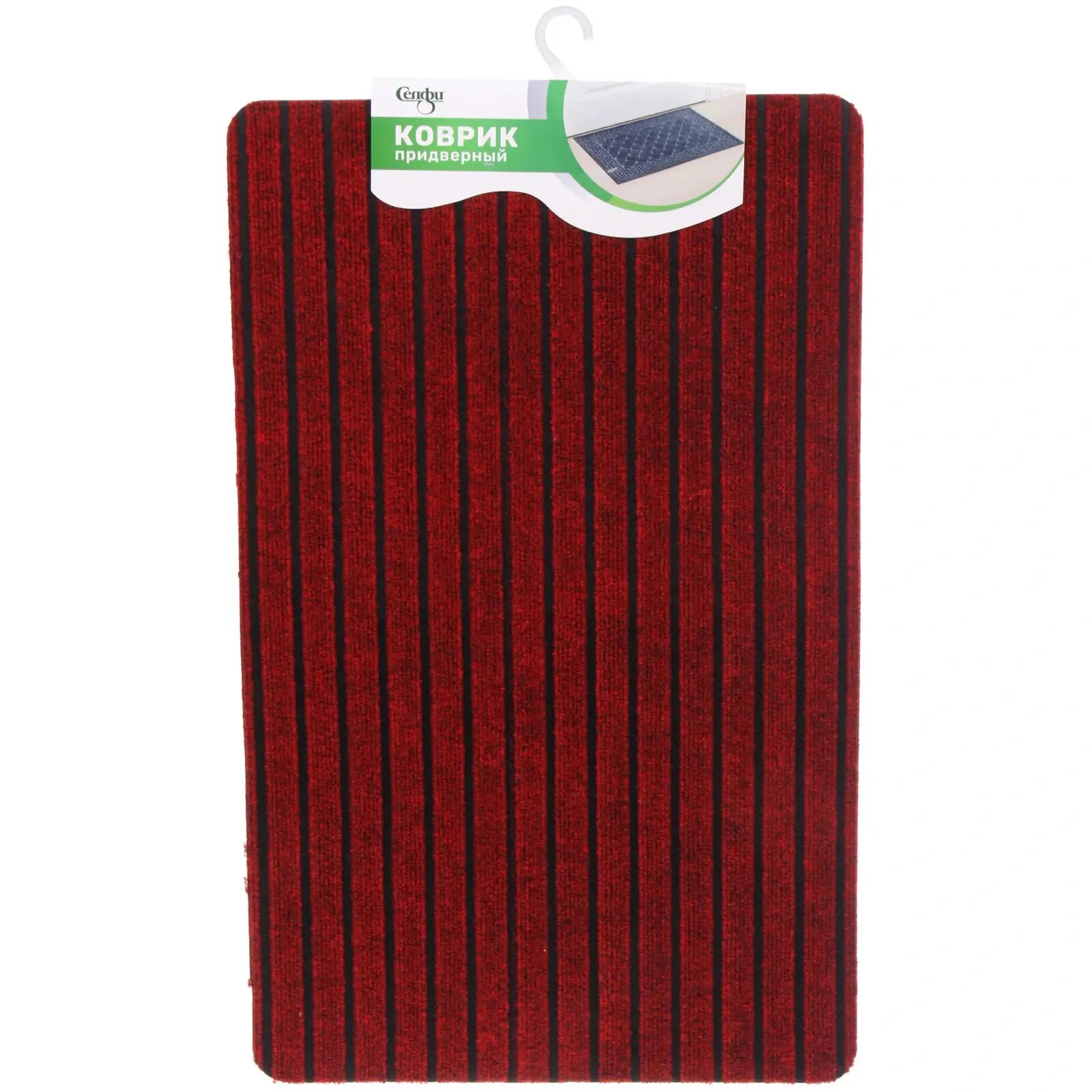 Коврик придверный «Гранит» 48х78 см красный влаговпитывающий антискользящий