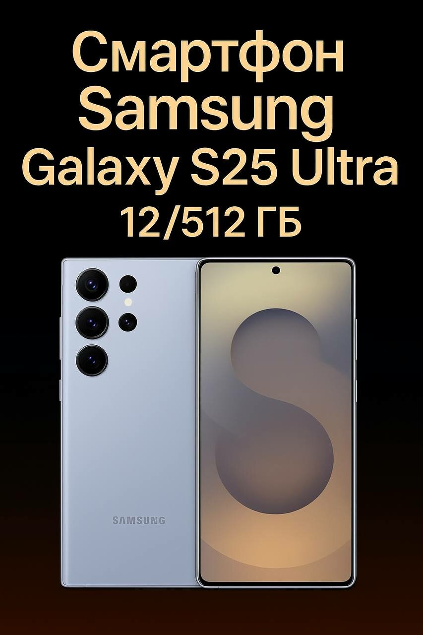 Смартфон Samsung Galaxy S25 Ultra 12/512, экран 6,8", Cиний титан, AMOLED (без RuStore)