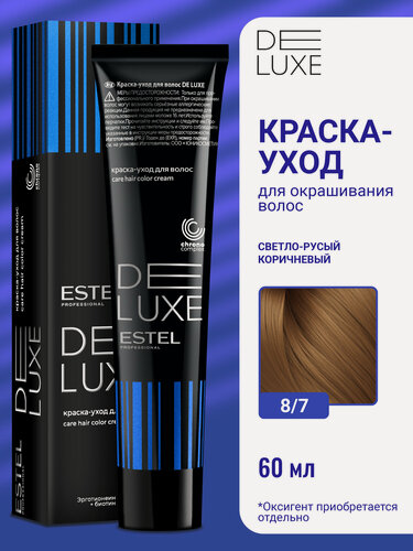 Изображение товара Краска для окрашивания волос ESTEL PROFESSIONAL De Luxe 8/7 светло-русый коричневый 60 мл