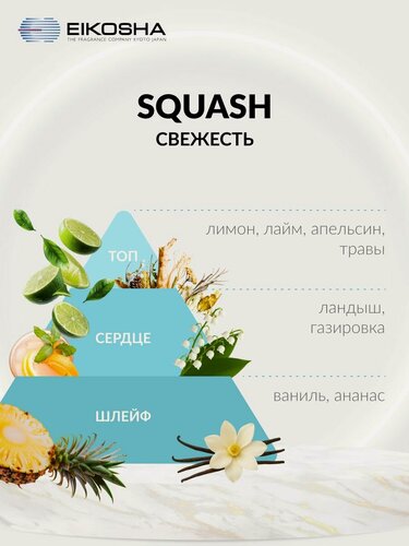 Изображение товара EIKOSHA ароматизатор для машины и дома меловой Spirit Refill R90 - SQUASH / свежесть, автомобильный парфюм, арт. A-203