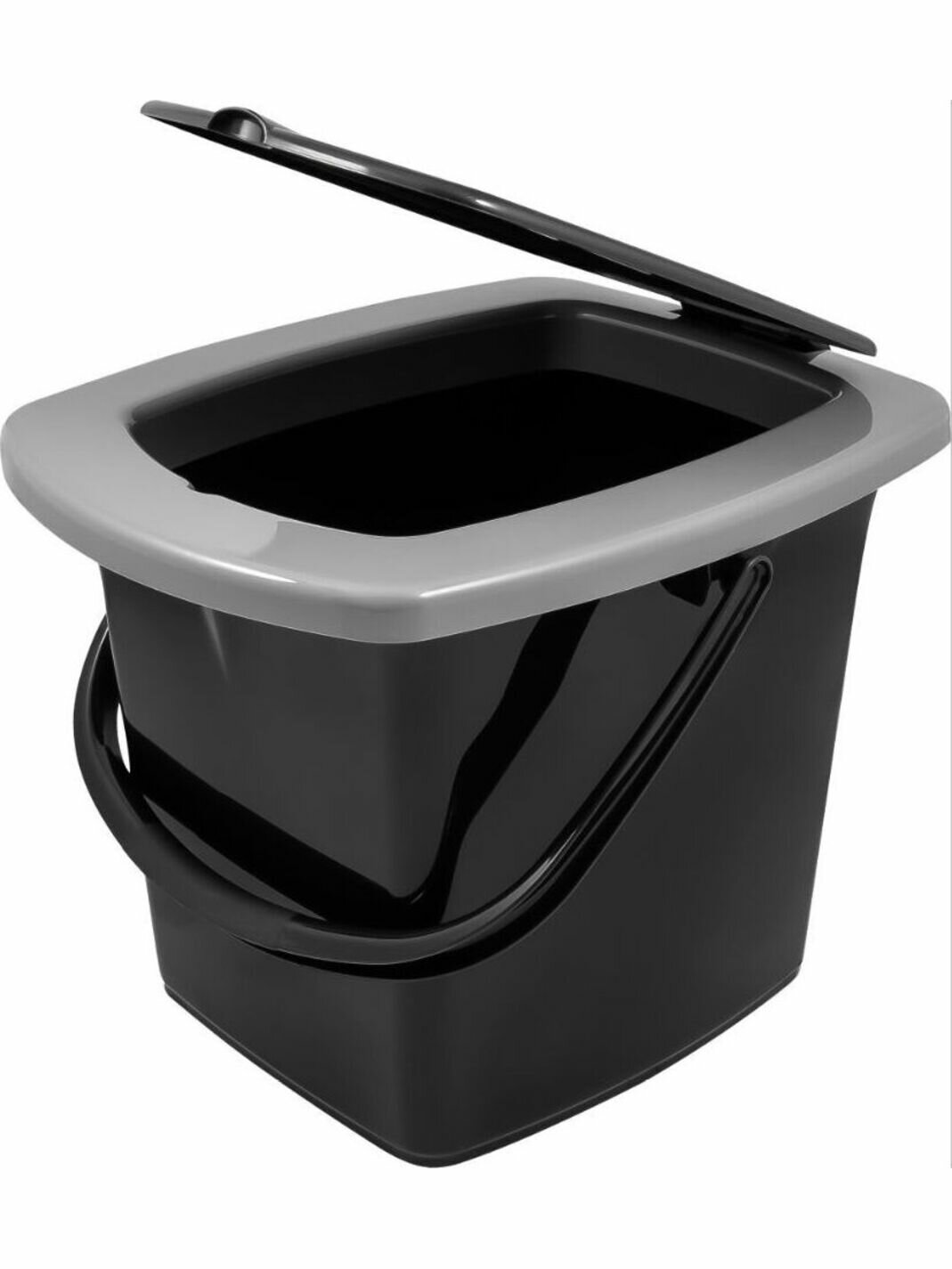 Ведро туалет PLAST TEAM PT9079ЧЕРН 7РS 16л  черный