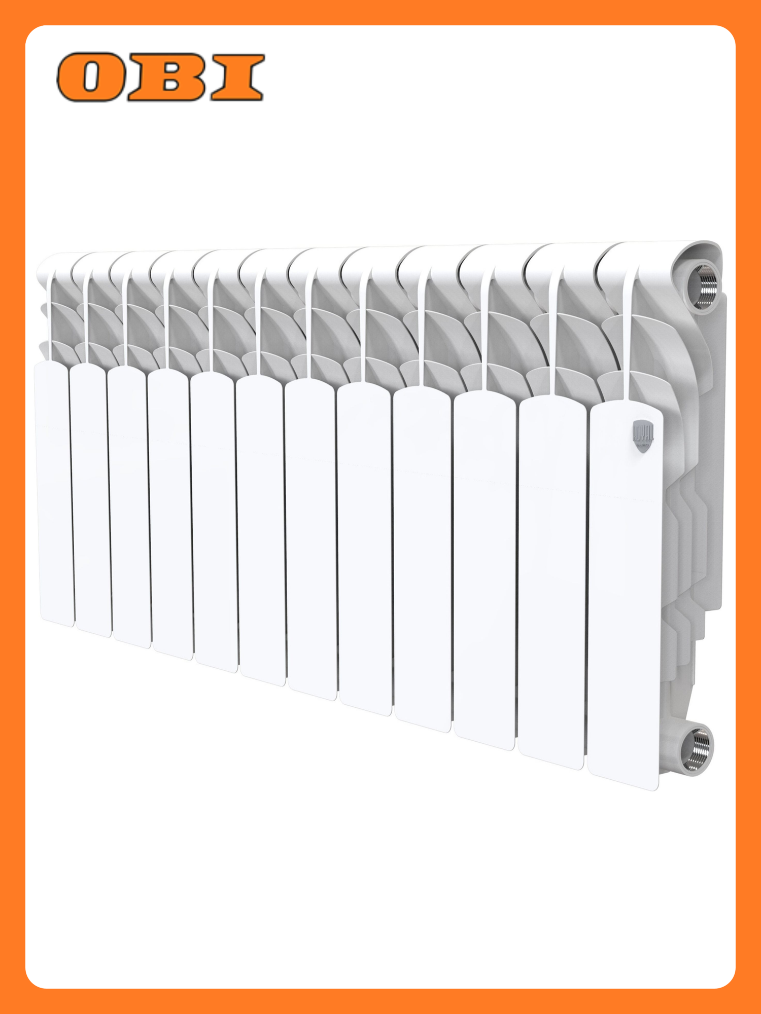 Радиатор биметаллический Royal Thermo Revolution 350 12 секций белый