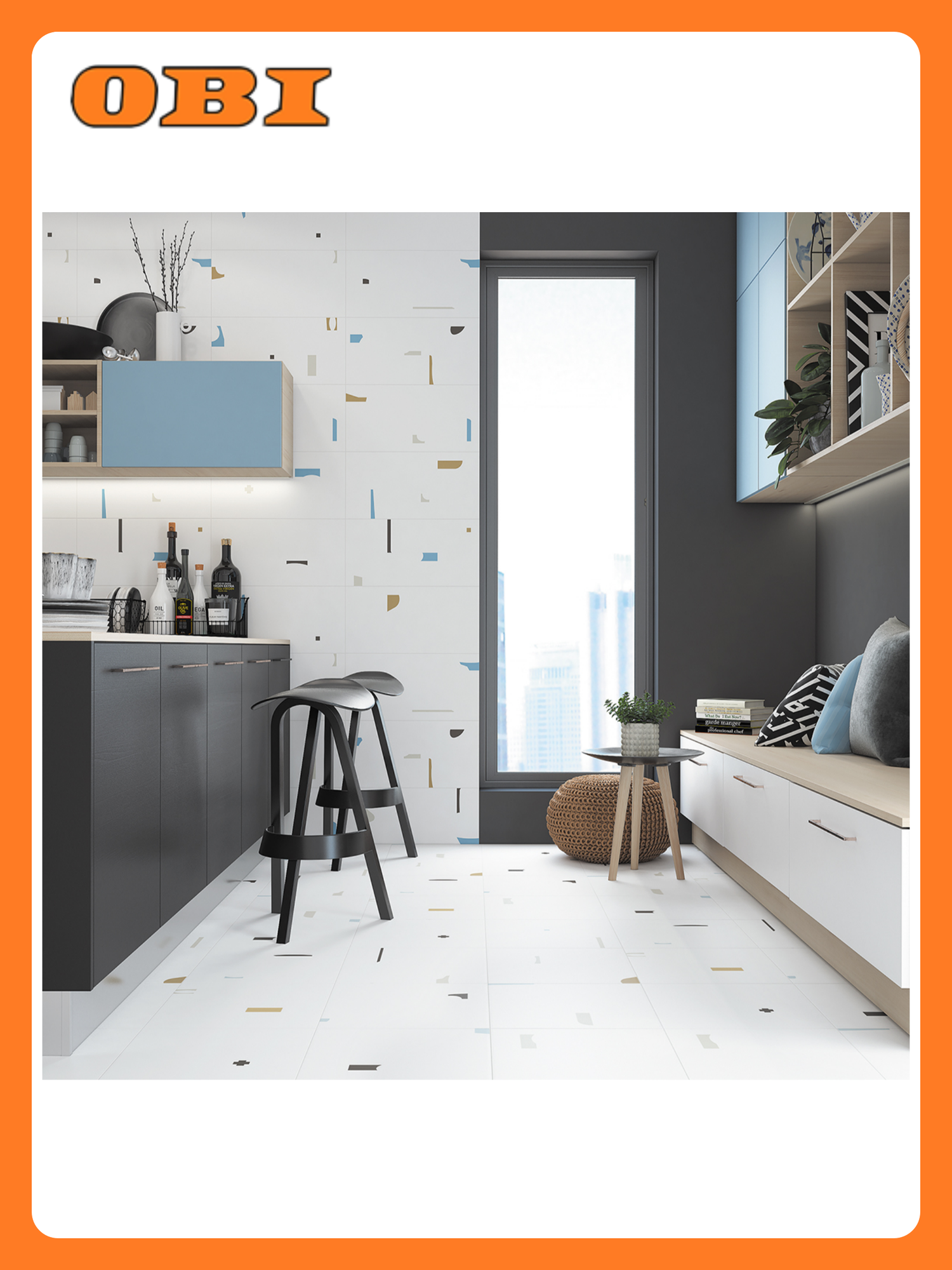 Керамическая плитка Керамин Сагано белая 60x30 см