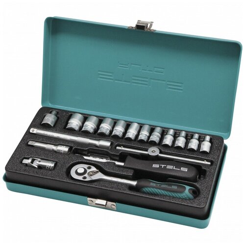 фото Набор торцевых головок с трещоткой, 1/4", 18 пред.// stels