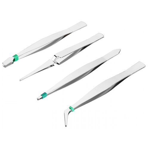 фото Набор пинцетов для точных работ deko tw01 4шт 065-0755