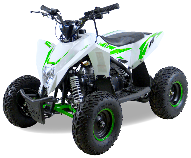 MOTAX Квадроцикл электрический Gekkon 1300W, белый/зеленый