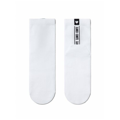 Носки Conte elegant, размер 25, белый, черный носки conte elegant classic белые 38 39 размер