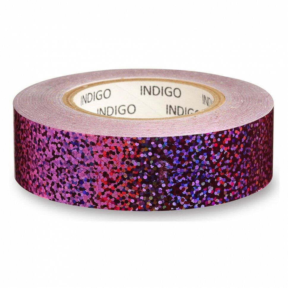 Обмотка для гимнастического обруча INDIGO Crystal, IN139, 20мм*14м, зерк, на подкл, сиреневый