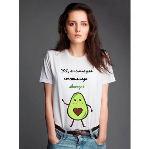 фото Футболка just4you, хлопок, размер 3xl, белый