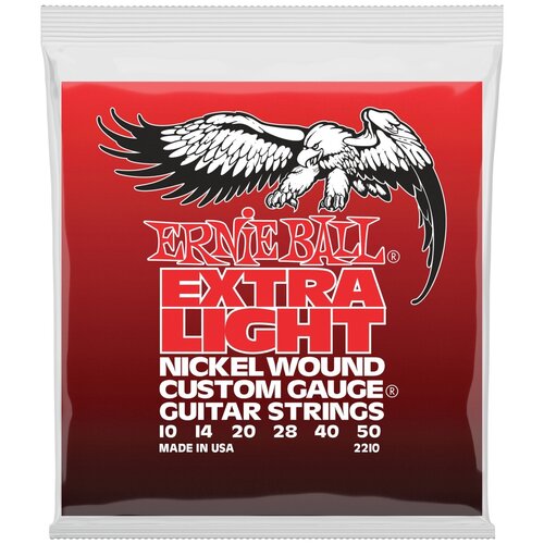 фото Ernie ball 2207 nickel wound extra light 10-50 струны для электрогитары