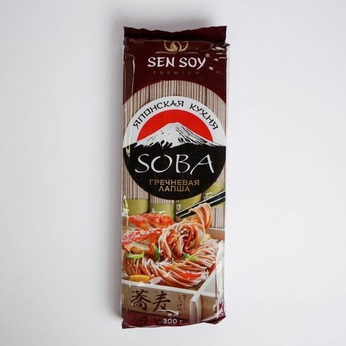 Лапша Sen Soy Японская кухня Soba гречневая, 300 г - фотография № 20