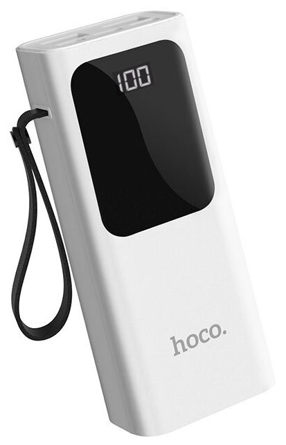 Портативный аккумулятор HOCO J41 Treasure, 2A, 10000 мА⋅ч, белый, дисплей