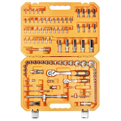 Набор автомобильных инструментов AIRLINE AT-94-05, 94 предм., серый/оранжевый набор автомобильных инструментов airline at 94 05 94 предм серый оранжевый