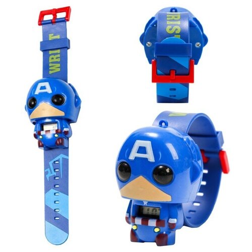 Наручные часы Marvel, синий, синий наручные часы наручные часы зим победа электронные ссср редкость мультиколор