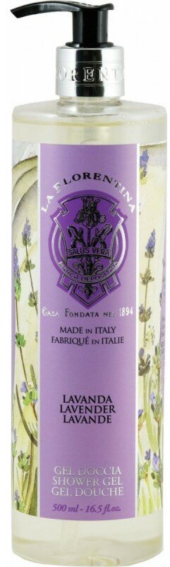 La Florentina Shower Gel Lavender Гель для душа увлажняюший с оливковым маслом и экстрактом лаванды 500 мл