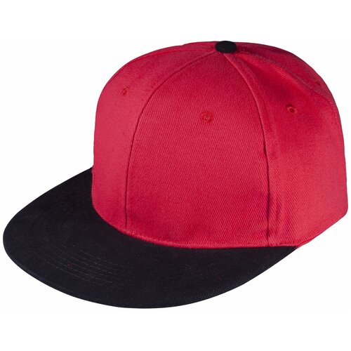 фото Бейсболка unit heat с прямым козырьком, двухцветная, красная с черным