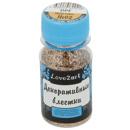 Декоративные блестки Love2art DPF 15 x 02 мм 15 г 02 св золотой 149₽