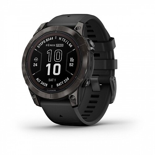 Смарт-часы Garmin Fenix 7 PRO Sapphire Solar титановый угольно-серый DLC с черным ремешком (010-02777-11) купить электронику с быстрой доставкой на Яндекс Маркете