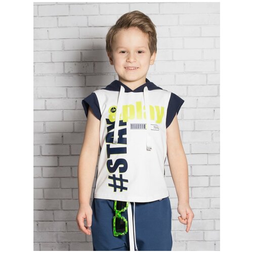 фото Футболка nota bene, размер 128, темно-синий