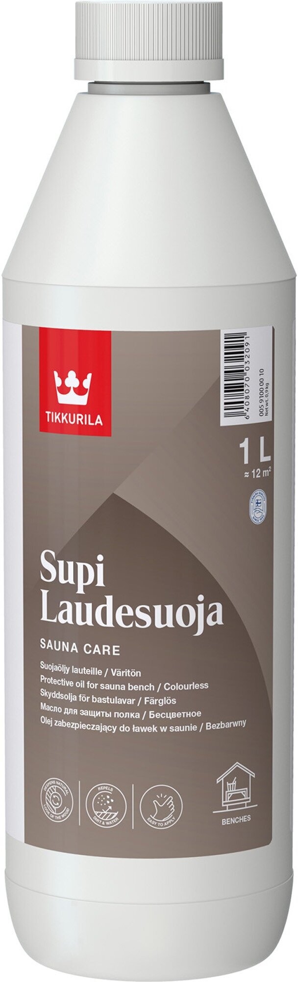 Масло Tikkurila Supi Laudesuoja, бесцветный, 1 л, 1 шт.