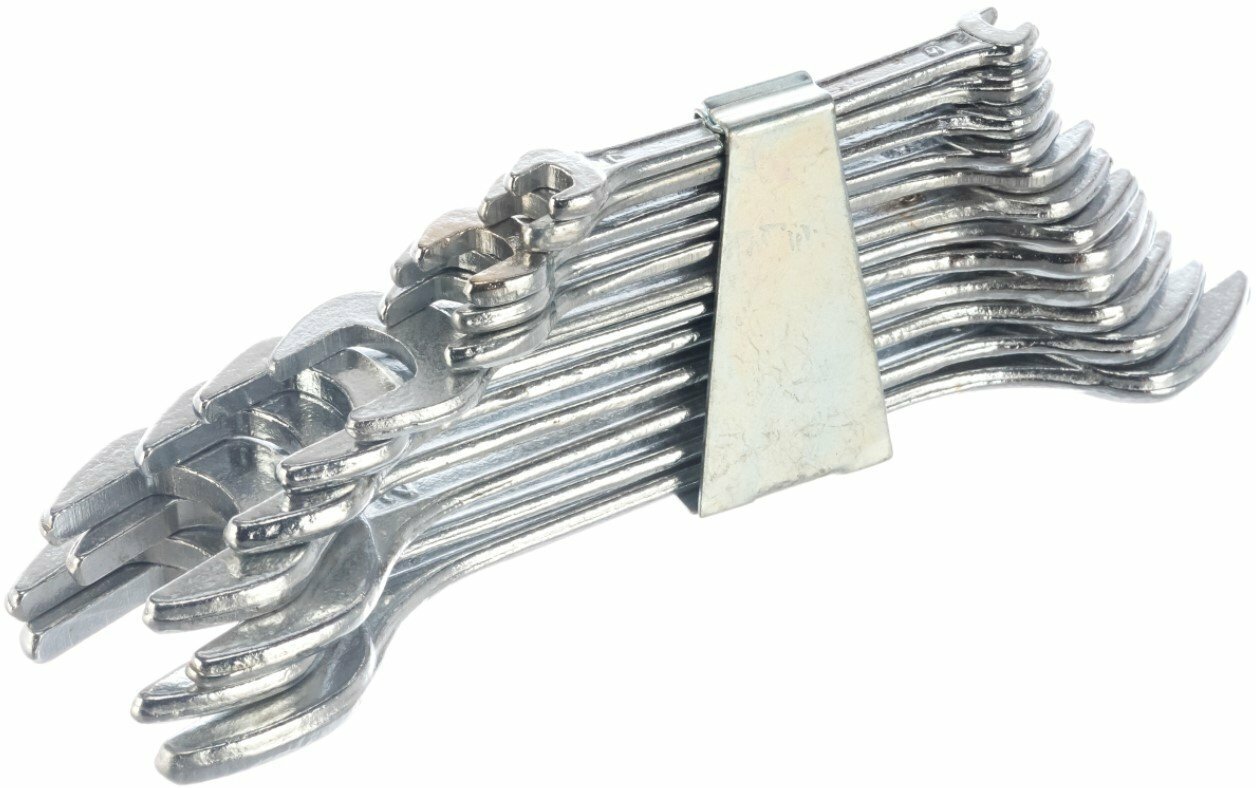 Ключи с открытым зевом, 6-32 мм, набор 12 шт, 35D257 - фотография № 2